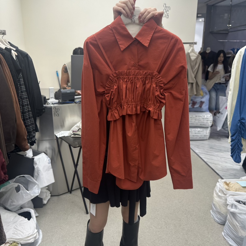 AMOEBA韓國代購㊣女裝新品熱賣時尚真品人氣休閑套裝兩件套AMOEBA套裝圖色2