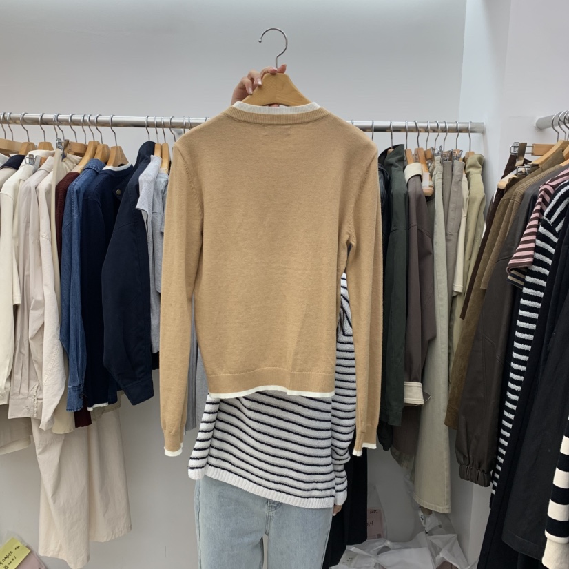 DRESS ROOM韓國代購㊣女裝新品休閑真品人氣熱賣針織衫開衫DRESS ROOM針織衫