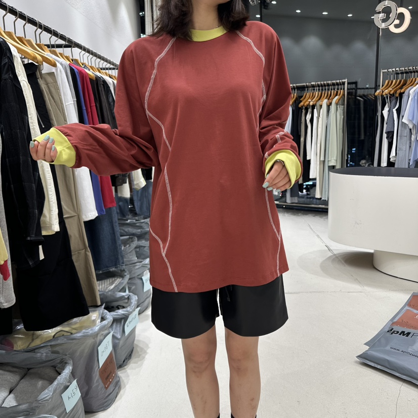 TREND SELLER/G東大門㊣直郵女裝新款25秋冬真品熱賣長袖T恤G/TREND SELLER長袖T恤