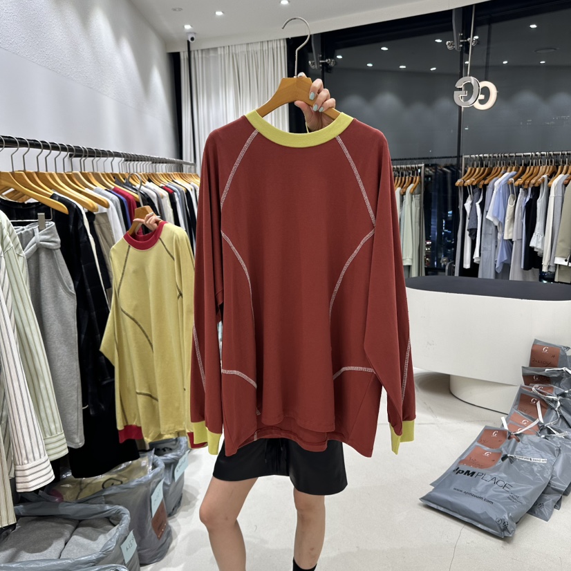 TREND SELLER/G東大門㊣直郵女裝新款25秋冬真品熱賣長袖T恤G/TREND SELLER長袖T恤