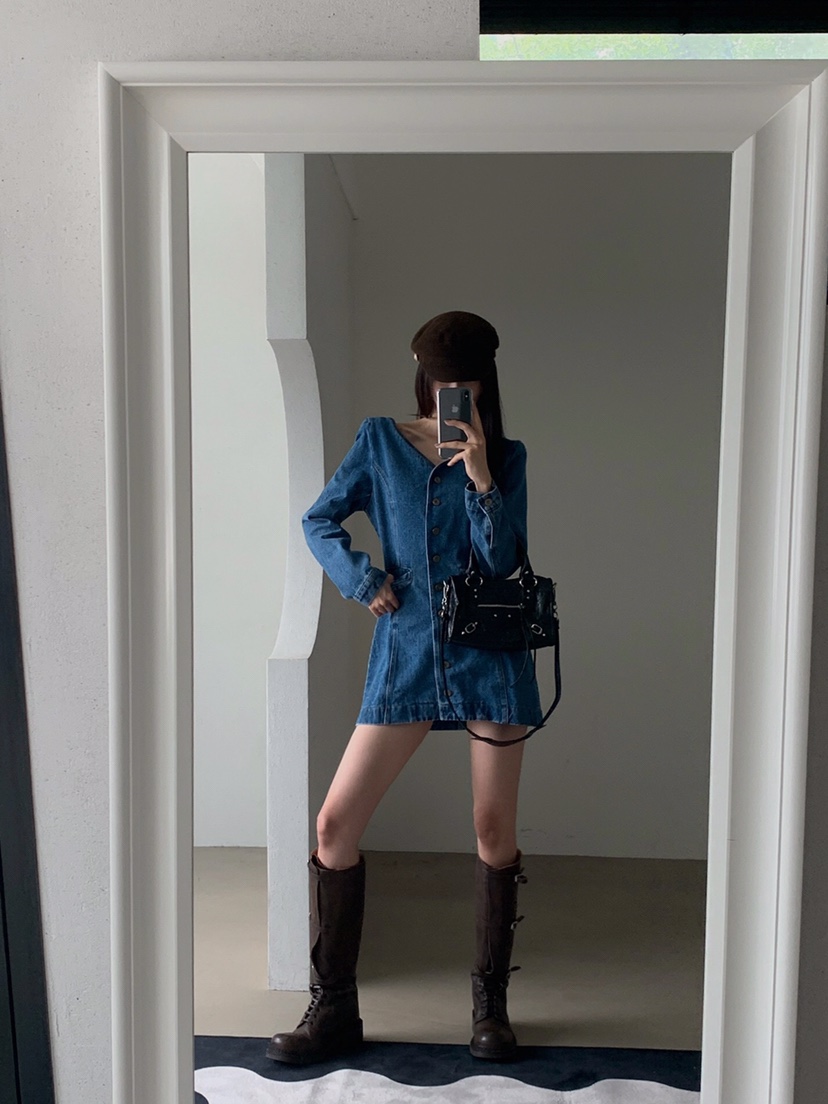 VERANDA東大門㊣實拍女士新品熱賣時尚推薦人氣25秋冬連衣裙VERANDA連衣裙