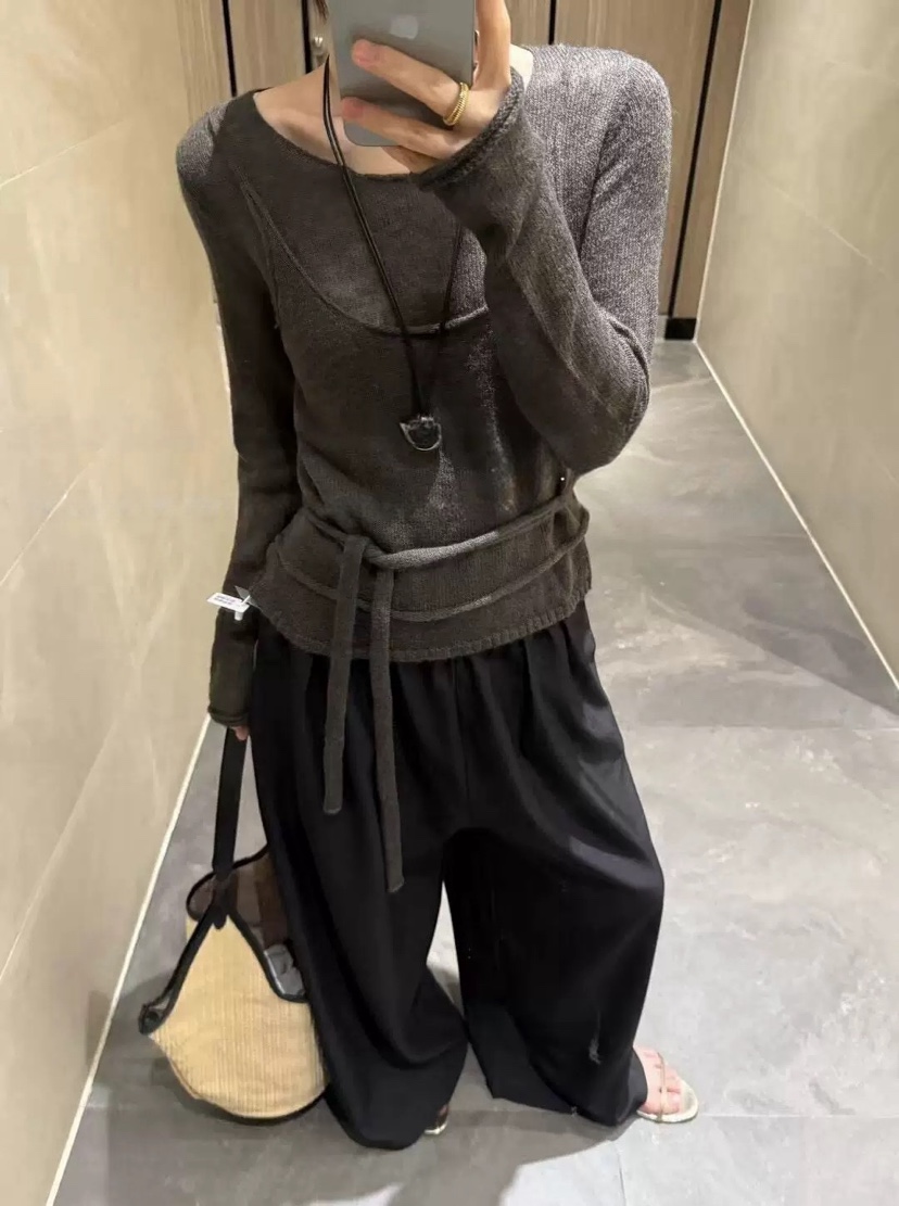 DOUZEMOIS東大門㊣實拍女裝新品25秋冬職業時尚針織衫假兩件DOUZEMOIS針織衫