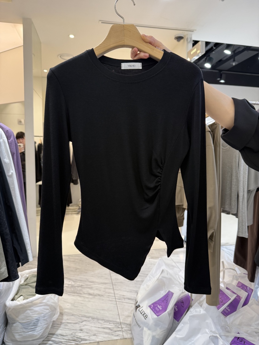 YIKHO STYLE東大門㊣代購女士新款真品時尚人氣推薦長袖T恤YIKHO STYLE長袖T恤圖色3