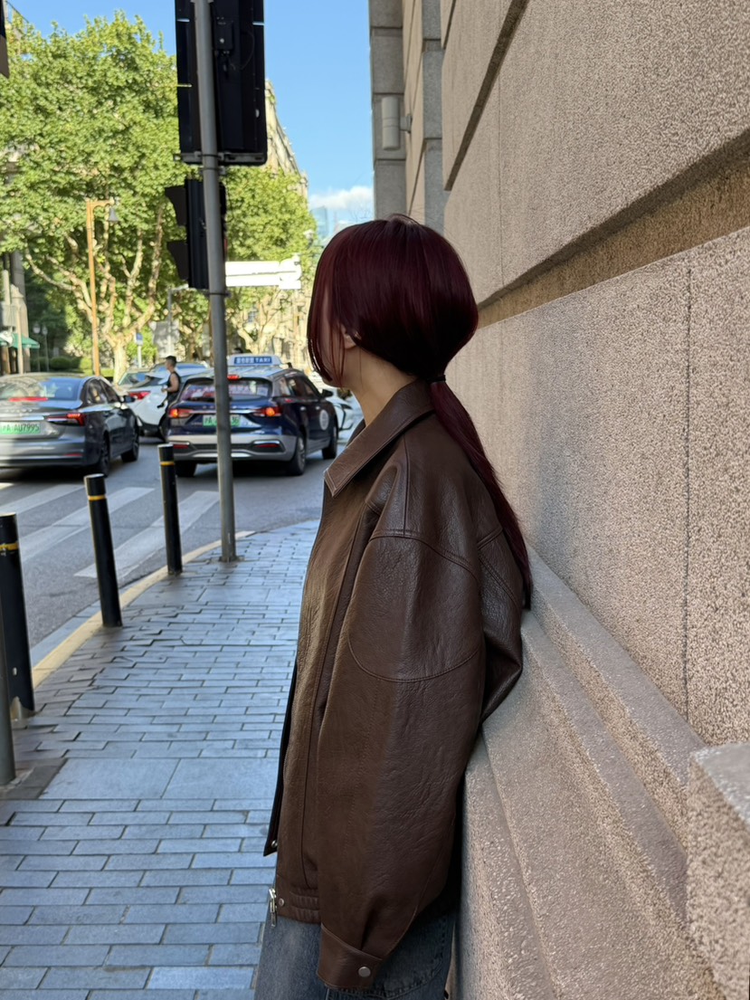 OVER NEAR韓國直郵㊣女裝新款真品熱賣休閑推薦人氣夾克皮革OVER NEAR夾克