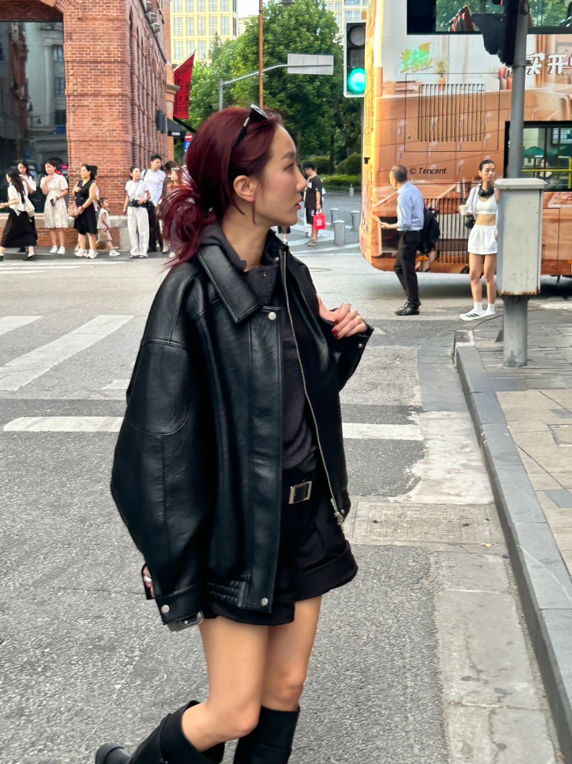OVER NEAR韓國直郵㊣女裝新款真品熱賣休閑推薦人氣夾克皮革OVER NEAR夾克