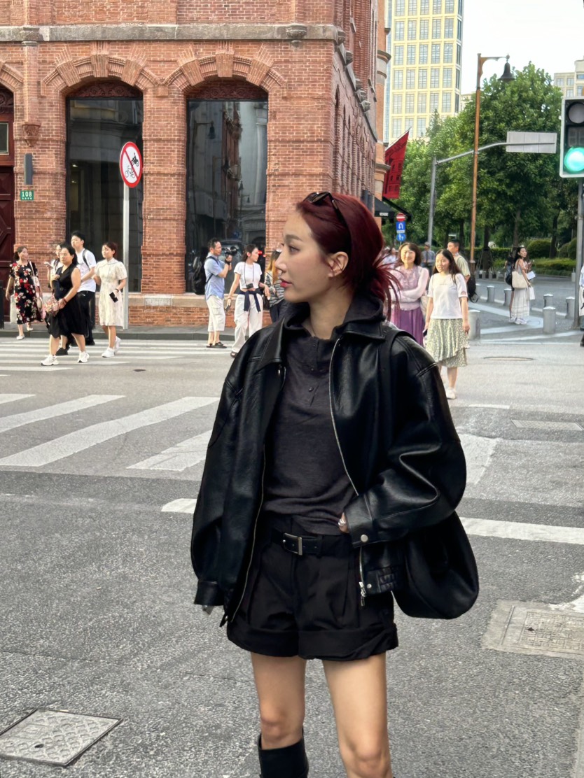 OVER NEAR韓國直郵㊣女裝新款真品熱賣休閑推薦人氣夾克皮革OVER NEAR夾克