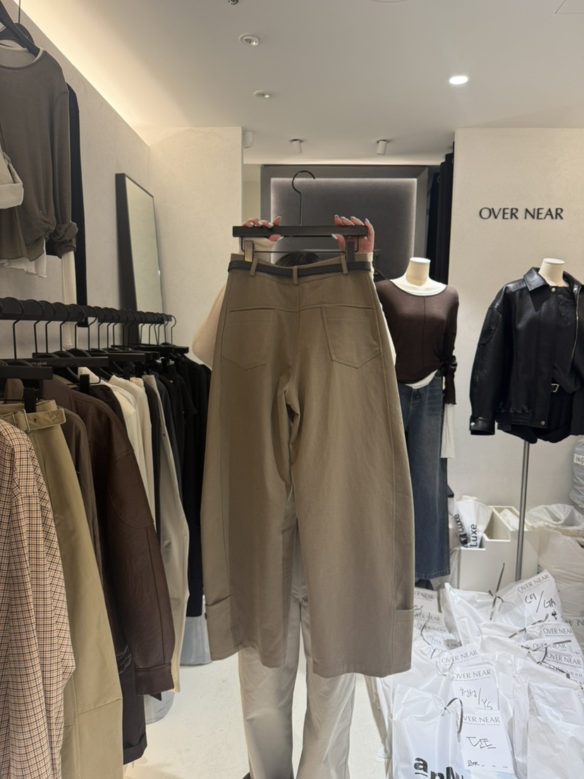 OVER NEAR韓國代購㊣女裝新品推薦休閑25秋冬休閑褲不含腰帶OVER NEAR休閑褲