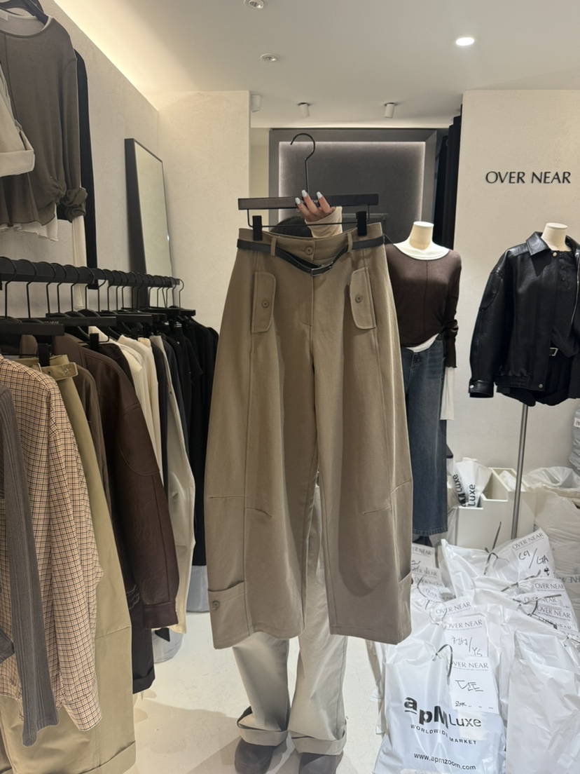 OVER NEAR韓國代購㊣女裝新品推薦休閑25秋冬休閑褲不含腰帶OVER NEAR休閑褲