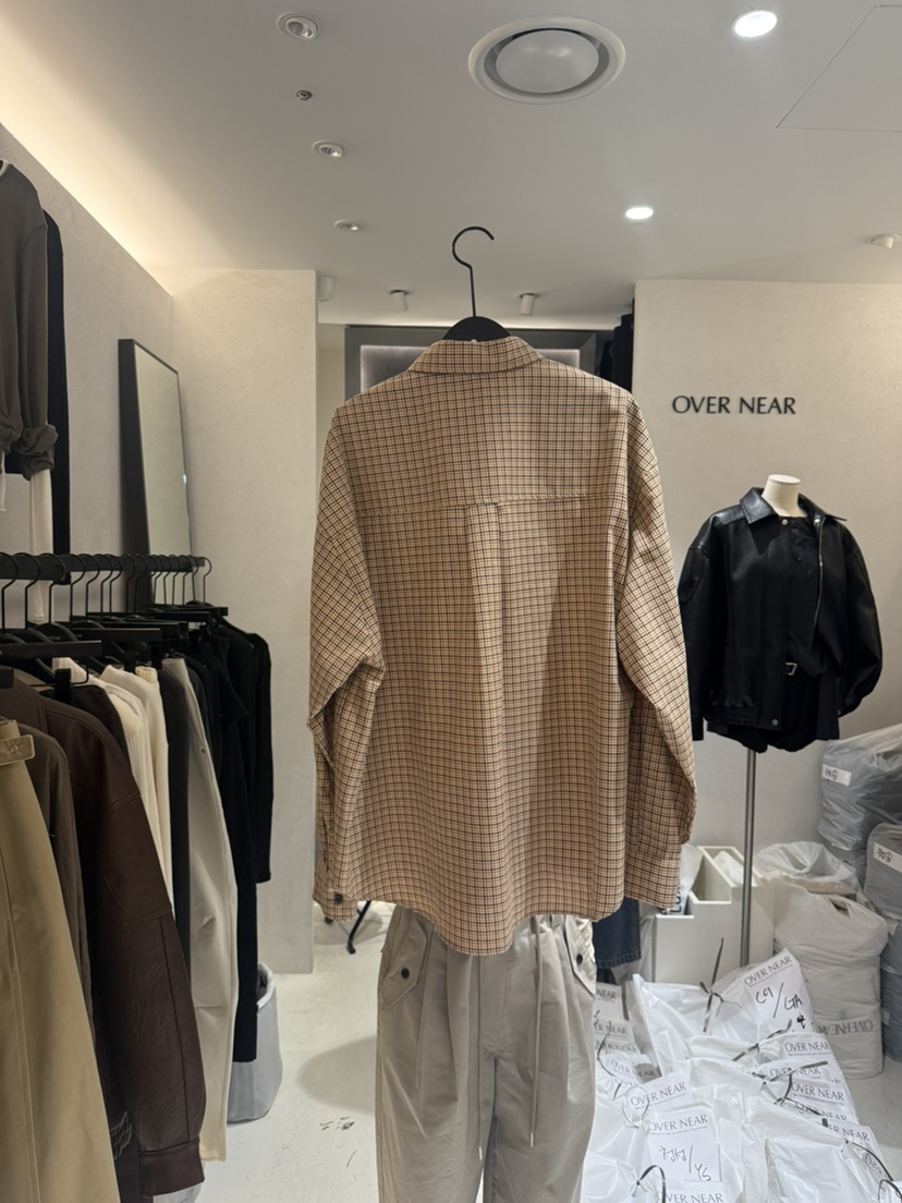 OVER NEAR東大門㊣代購女士新品25秋冬時尚真品襯衫蕾絲衫OVER NEAR襯衫/蕾絲衫