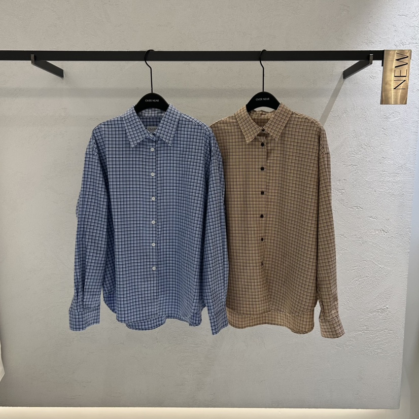 OVER NEAR東大門㊣代購女士新品25秋冬時尚真品襯衫蕾絲衫OVER NEAR襯衫/蕾絲衫