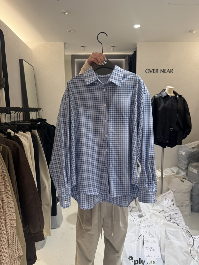 OVER NEAR東大門㊣代購女士新品25秋冬時尚真品襯衫蕾絲衫OVER NEAR襯衫/蕾絲衫