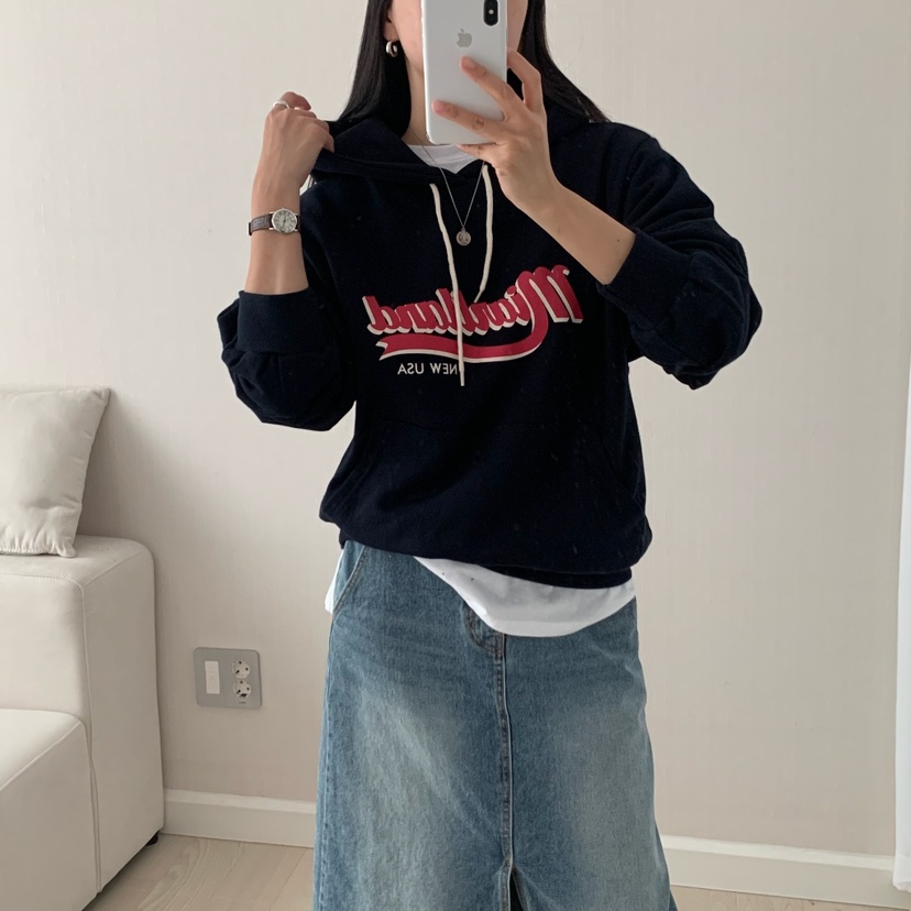 HELLO JINI韓國代購㊣女裝新品休閑人氣熱賣時尚職業25秋冬衛衣HELLO JINI衛衣