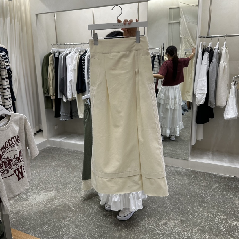 AFTERNOON韓國直郵㊣女裝新品休閑時尚熱賣25秋冬推薦長裙棉質AFTERNOON長裙