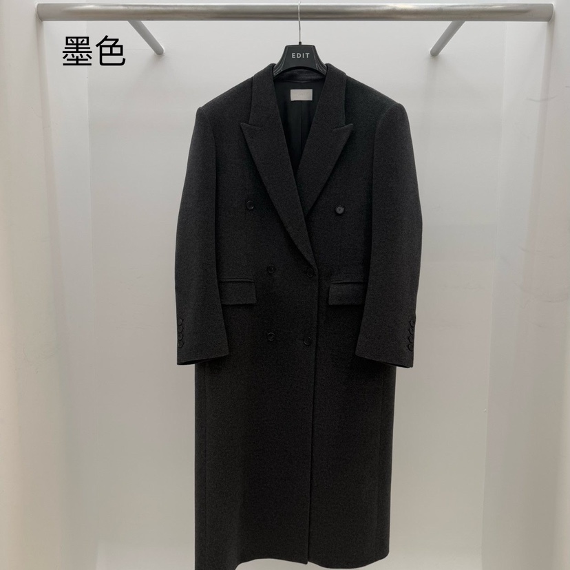 EDIT東大門㊣代購女裝新款真品推薦25秋冬職業休閑中長款大衣EDIT中長款大衣