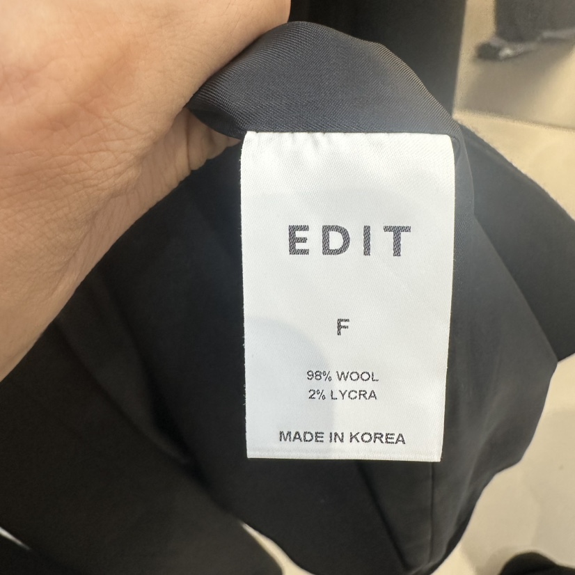EDIT韓國代購㊣女裝新品時尚熱賣職業休閑人氣25秋冬真品夾克EDIT夾克