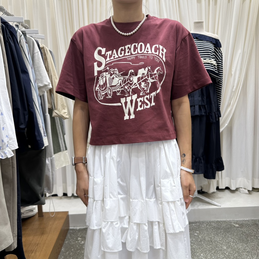 AFTERNOON韓國直郵㊣女士新款25秋冬真品職業時尚人氣推薦T恤AFTERNOONT恤圖色2