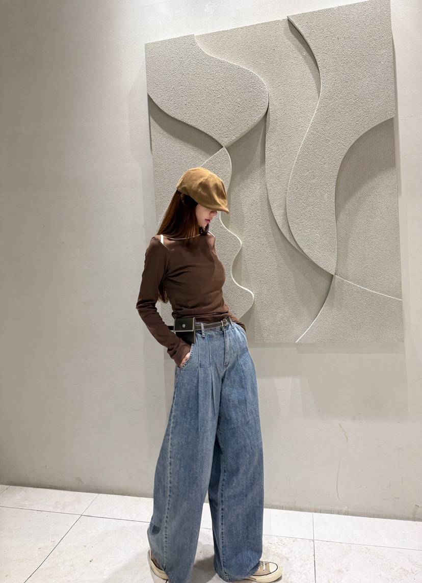 LUMIPLE韓國代購㊣女裝新品推薦真品時尚職業25秋冬人氣牛仔褲LUMIPLE牛仔褲