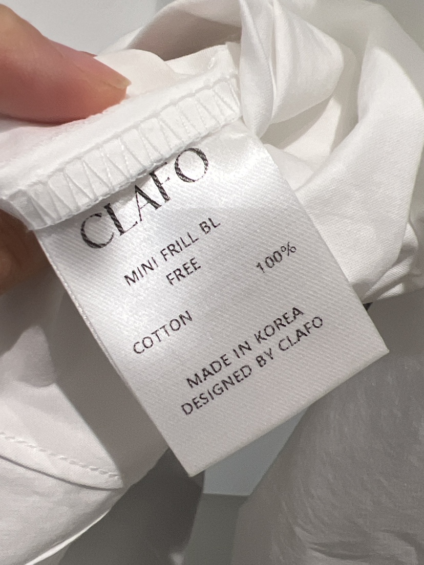 CLAFO韓國直郵㊣女裝新品人氣推薦25秋冬時尚真品襯衫蕾絲衫CLAFO襯衫/蕾絲衫