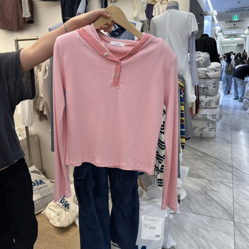 BEEN-A東大門㊣實拍女裝新品休閑時尚職業真品推薦長袖T恤BEEN-A長袖T恤圖色2