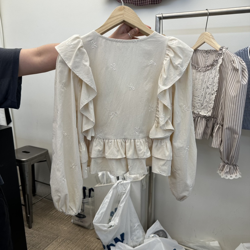 BEEN-A東大門㊣直郵女士新品真品推薦休閑職業25秋冬襯衫蕾絲衫BEEN-A襯衫/蕾絲衫