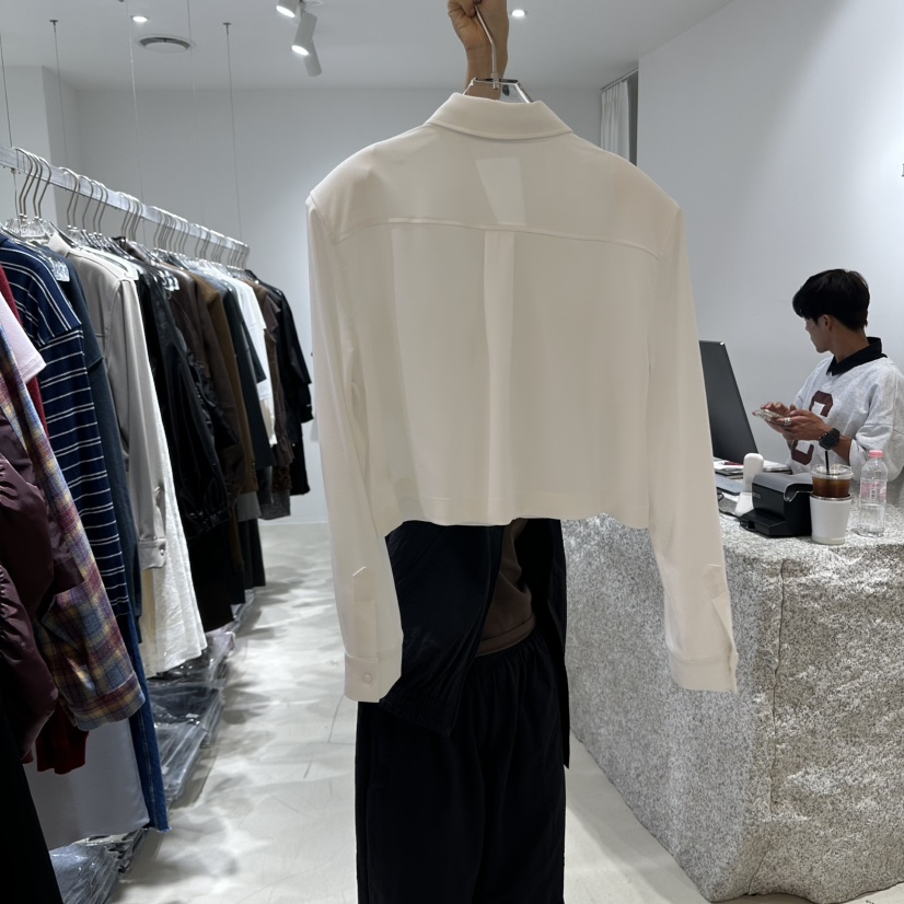 NEROLI 36韓國直郵㊣女士新品25秋冬人氣真品襯衫蕾絲衫口袋NEROLI 36襯衫/蕾絲衫