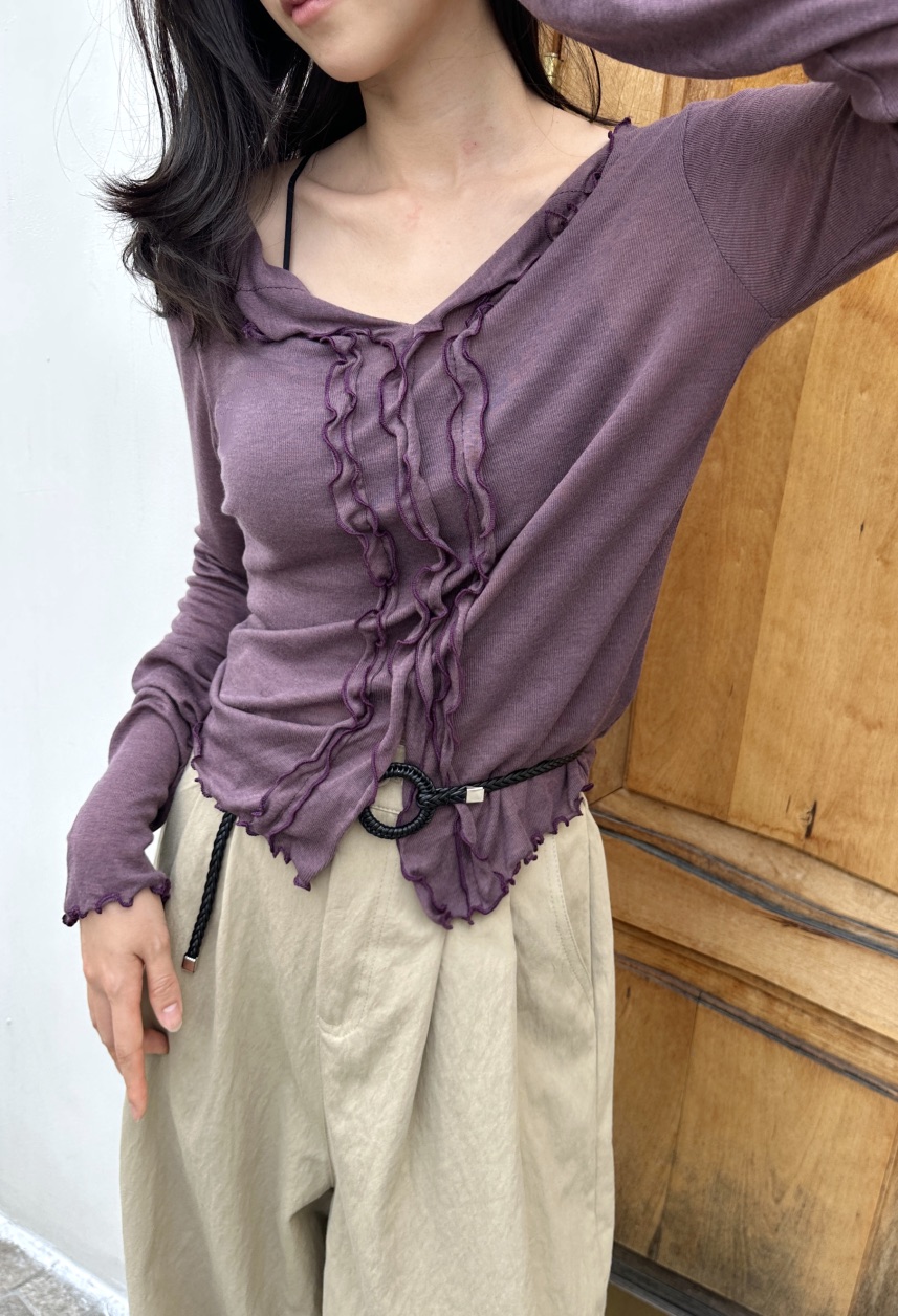 CLASSY-O韓國代購㊣女士新品25秋冬襯衫蕾絲衫不含腰帶天絲CLASSY-O襯衫/蕾絲衫