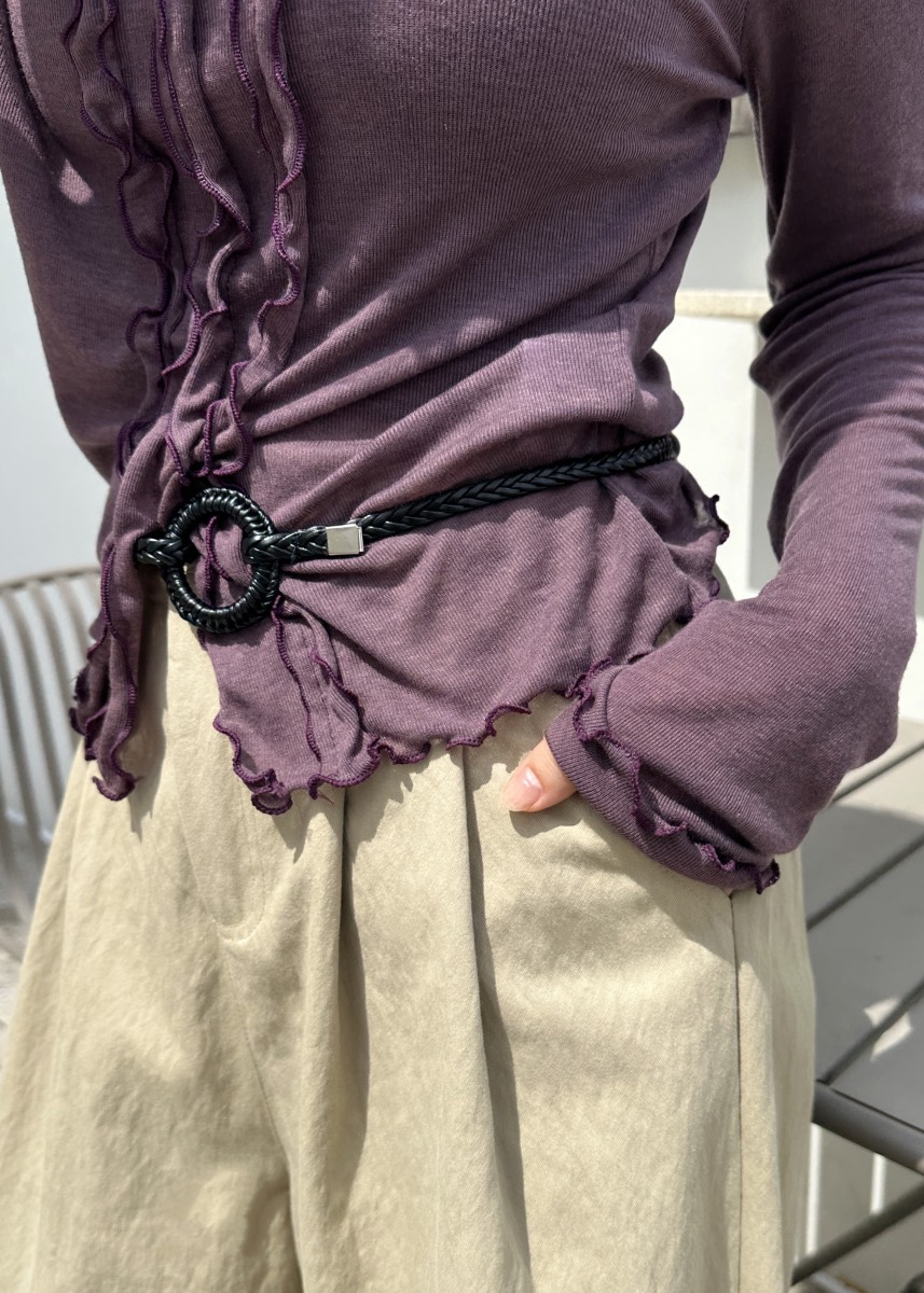 CLASSY-O韓國代購㊣女士新品25秋冬襯衫蕾絲衫不含腰帶天絲CLASSY-O襯衫/蕾絲衫