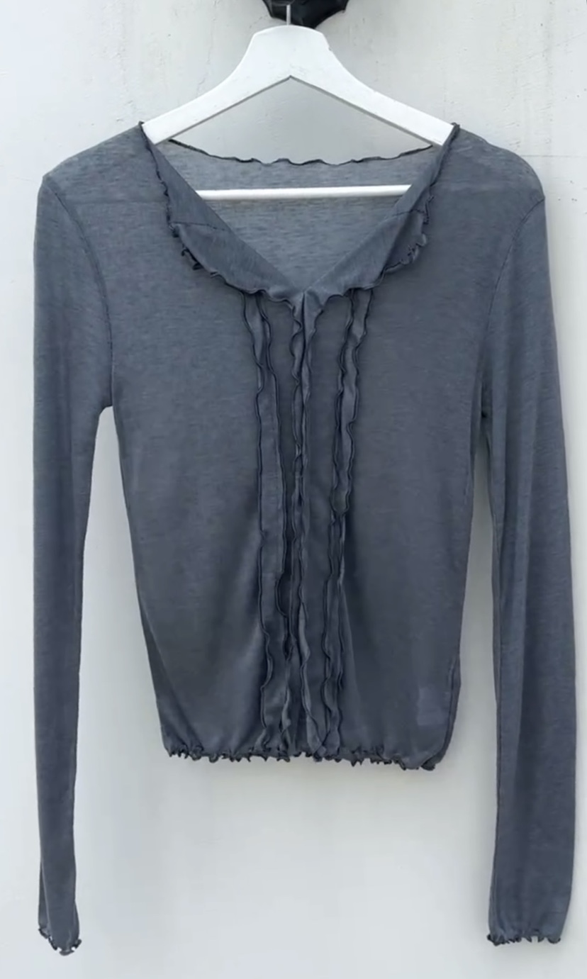 CLASSY-O韓國代購㊣女士新品25秋冬襯衫蕾絲衫不含腰帶天絲CLASSY-O襯衫/蕾絲衫圖色4