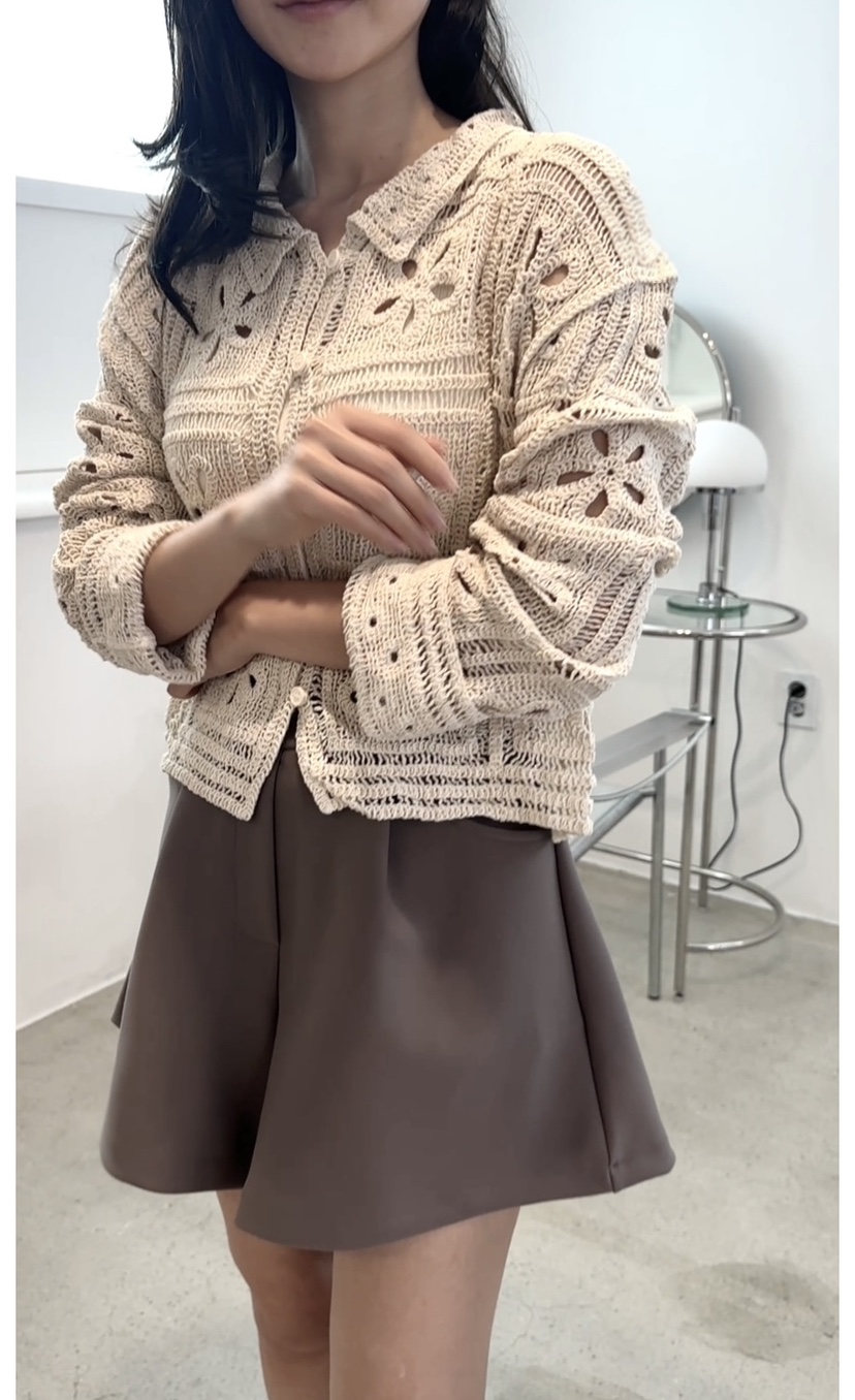 CLASSY-O韓國直郵㊣女士新款休閑真品人氣時尚熱賣針織衫花朵CLASSY-O針織衫