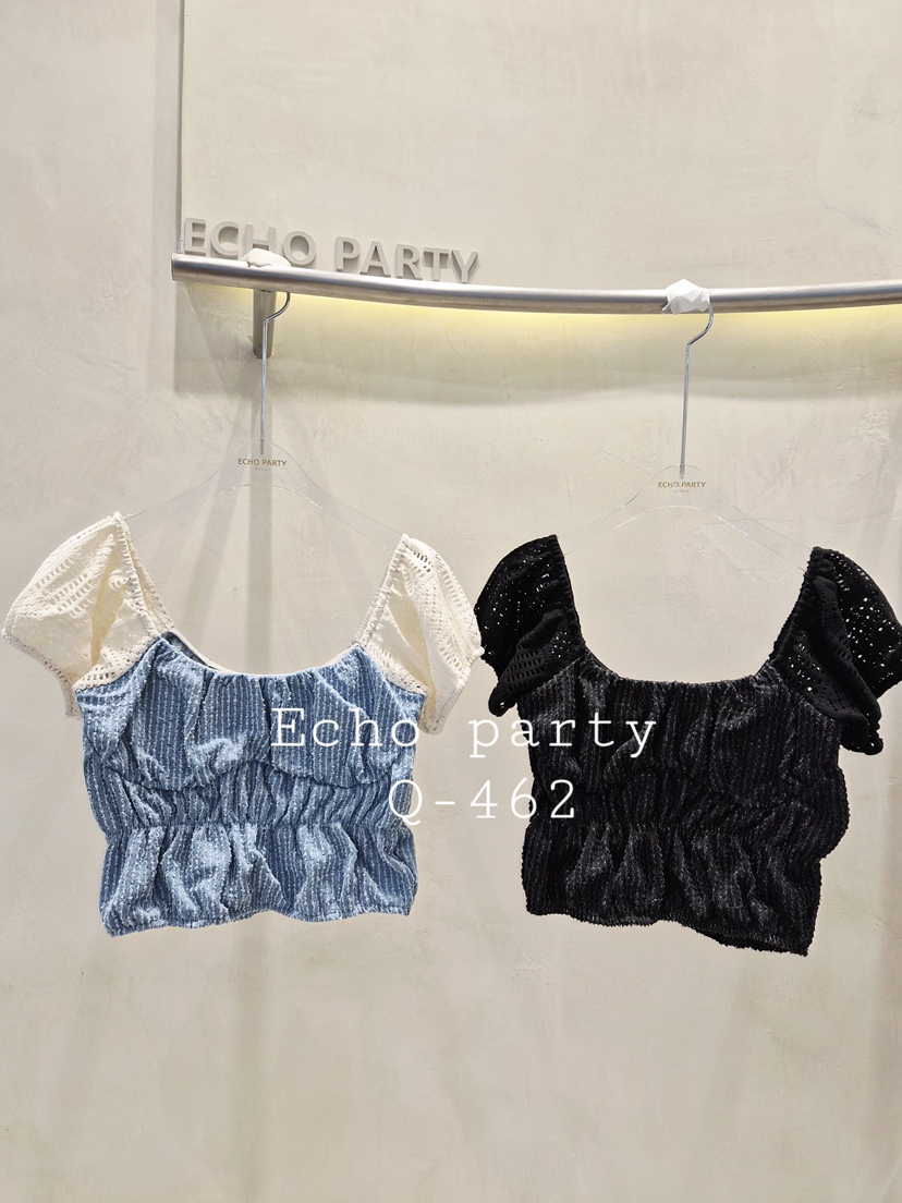 ECHOPARTY東大門㊣實拍女裝新品人氣真品休閑職業T恤泡泡袖ECHOPARTYT恤
