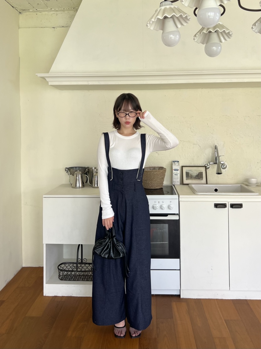 BOLD韓國代購㊣女士新款推薦熱賣休閑時尚真品25秋冬背帶褲BOLD背帶褲