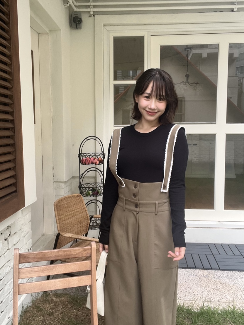 BOLD韓國代購㊣女士新款推薦熱賣休閑時尚真品25秋冬背帶褲BOLD背帶褲