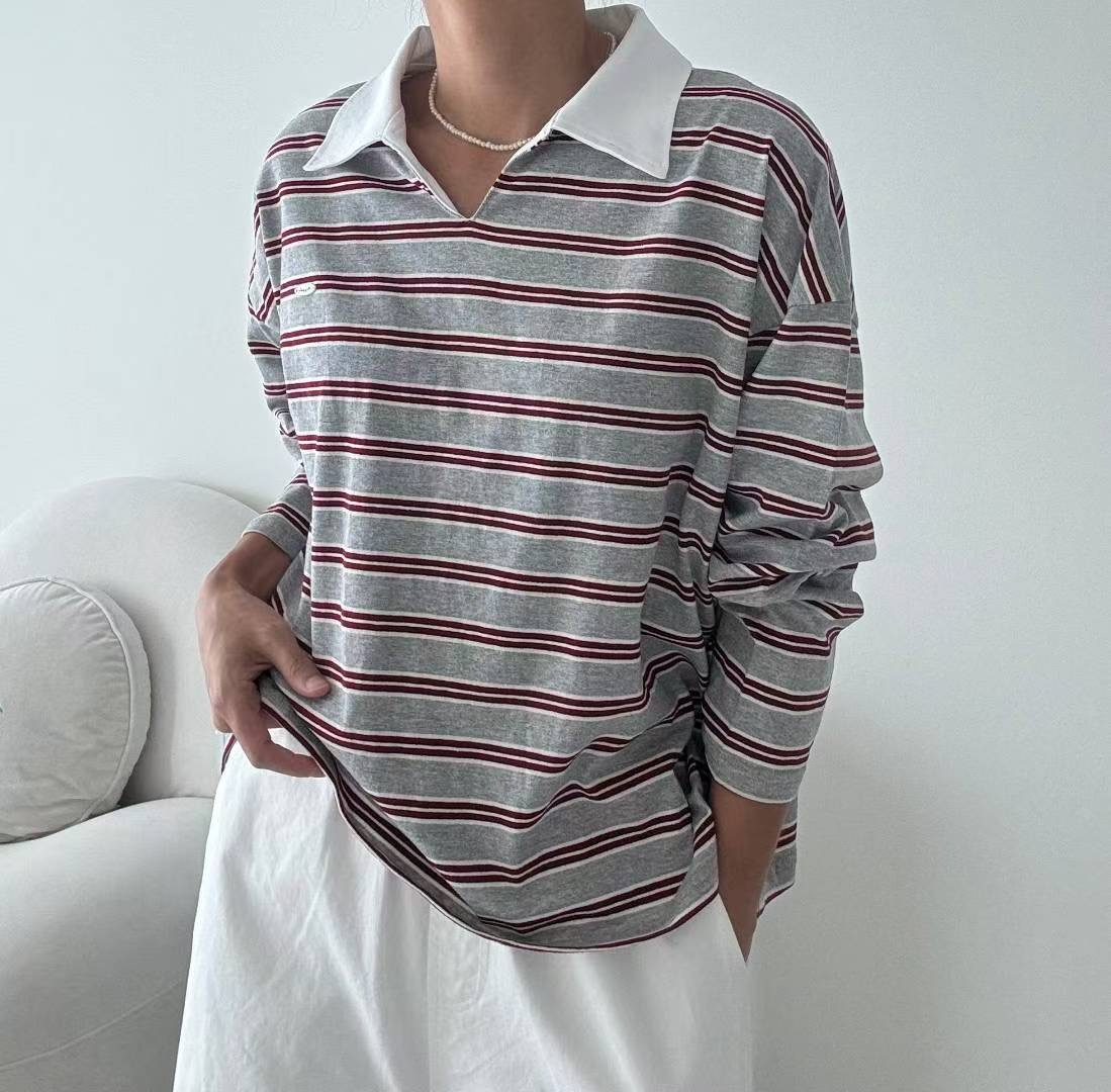 RIPPLE東大門㊣代購女士新品熱賣真品時尚職業推薦25秋冬長袖T恤RIPPLE長袖T恤