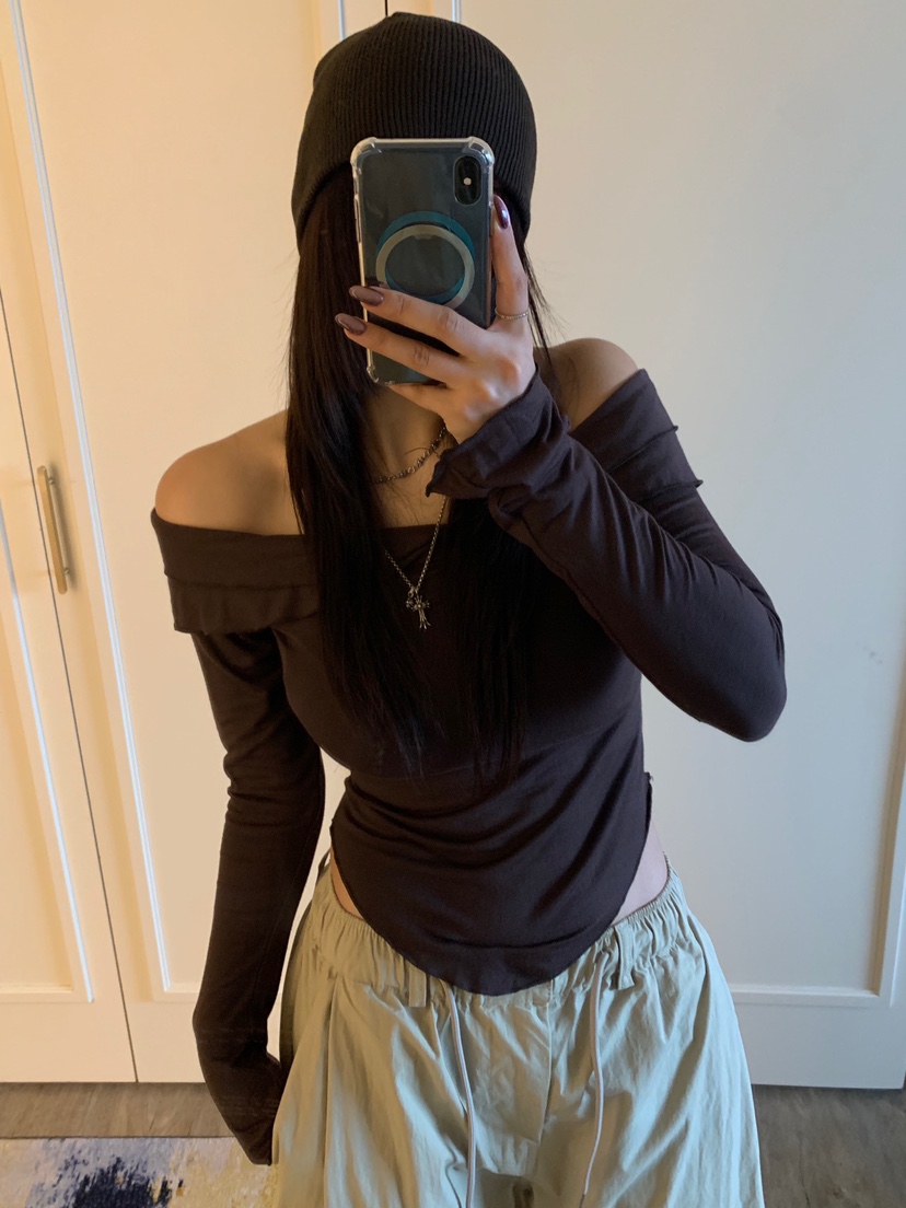 BADCALM東大門㊣實拍女士新品真品25秋冬休閑人氣職業長袖T恤BADCALM長袖T恤