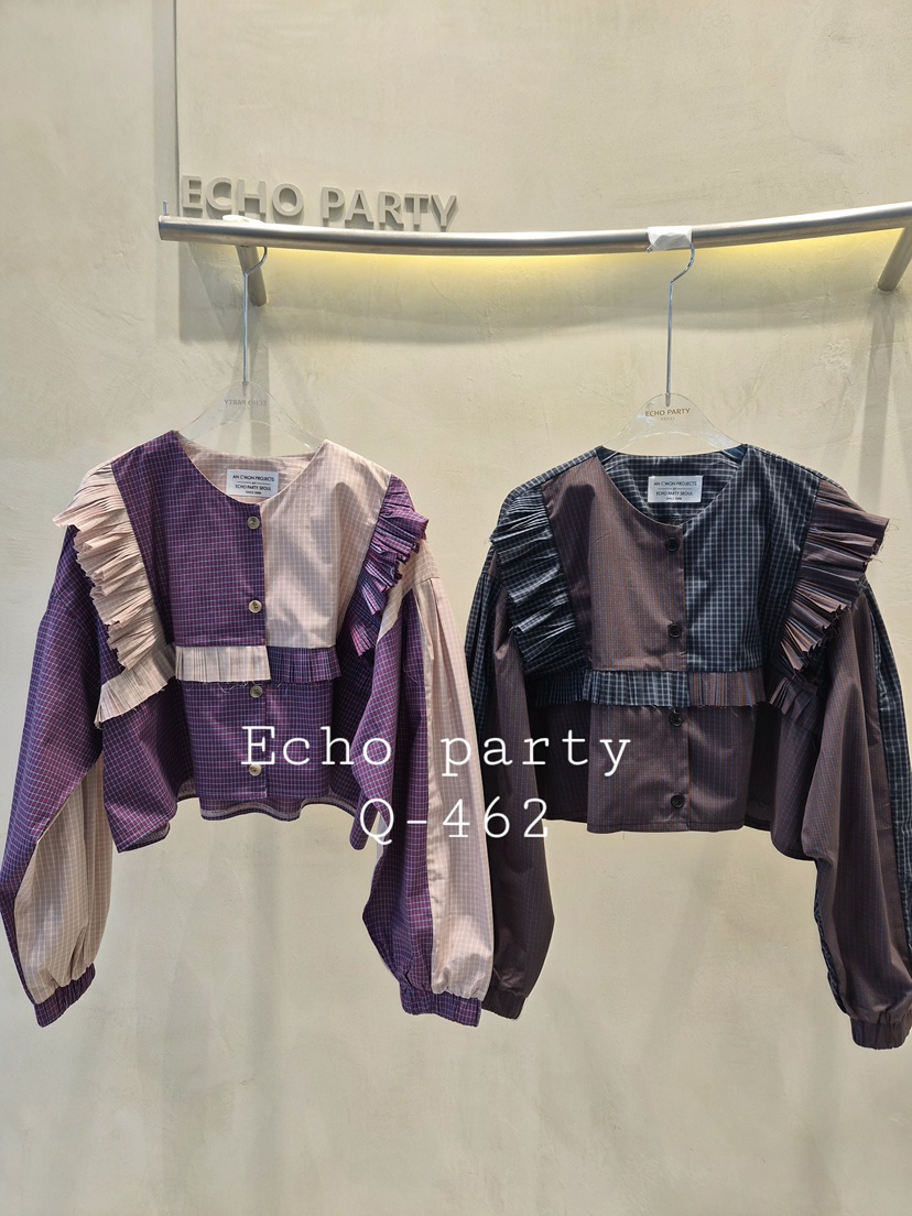 ECHOPARTY東大門㊣實拍女裝新品職業推薦真品25秋冬襯衫蕾絲衫ECHOPARTY襯衫/蕾絲衫