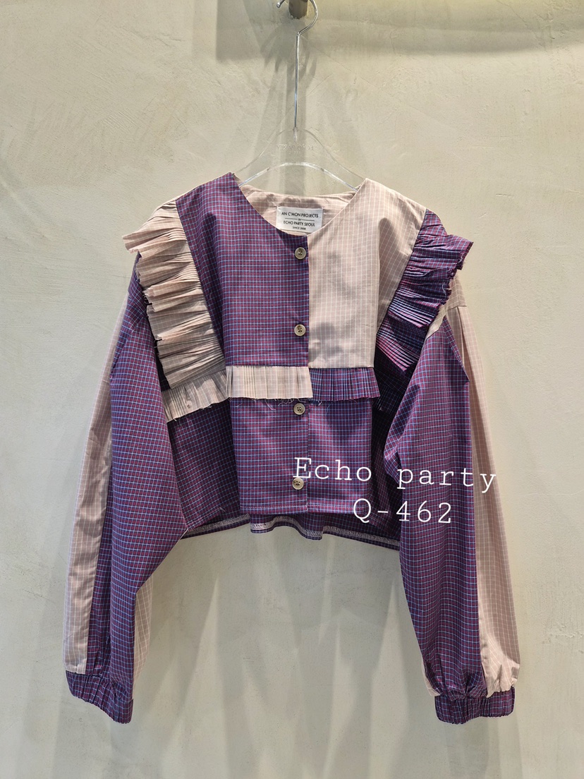 ECHOPARTY東大門㊣實拍女裝新品職業推薦真品25秋冬襯衫蕾絲衫ECHOPARTY襯衫/蕾絲衫