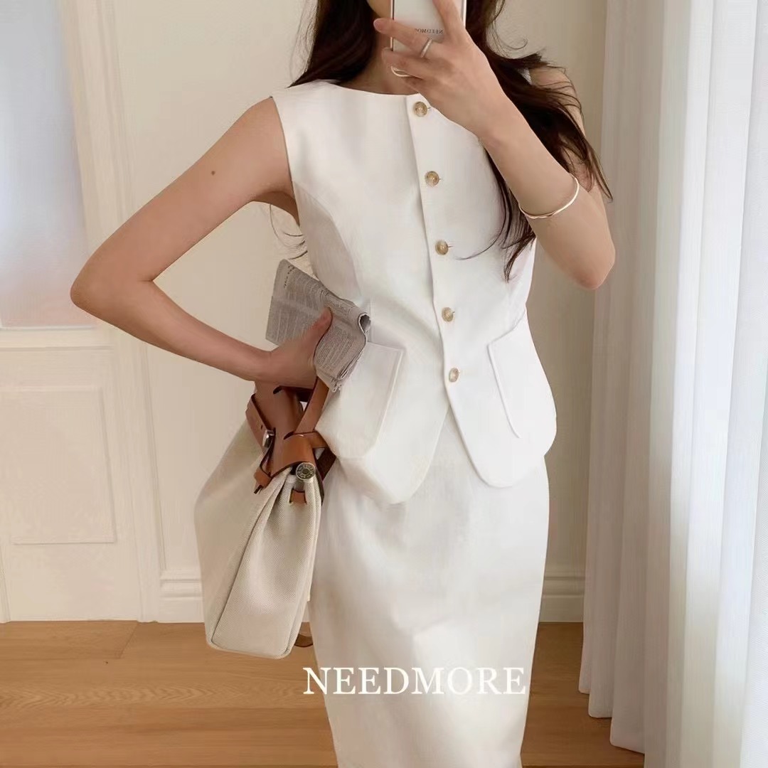 NEED MORE韓國直郵㊣女士新款25秋冬推薦職業人氣時尚馬甲NEED MORE馬甲