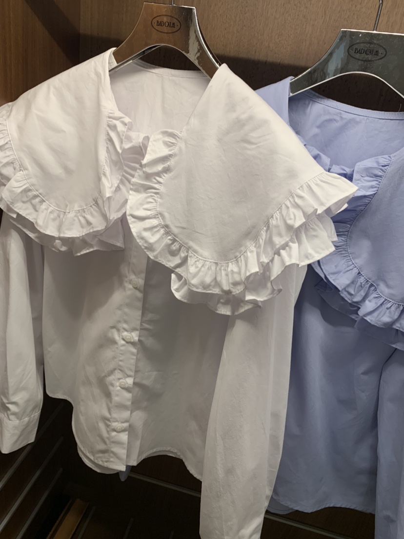 BADCALM東大門㊣代購女士新品職業熱賣時尚襯衫蕾絲衫荷葉邊BADCALM襯衫/蕾絲衫