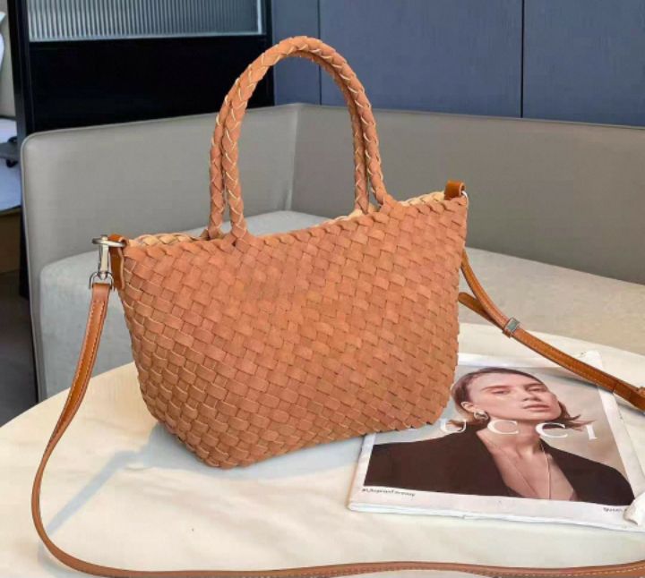 TROUVAILLE東大門㊣代購女士新品職業25秋冬單肩斜跨包網眼麂皮TROUVAILLE單肩/斜跨包