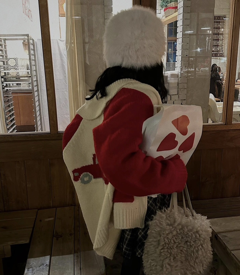 LIKEVAM東大門㊣代購女裝新款25秋冬真品時尚推薦針織衫開衫LIKEVAM針織衫