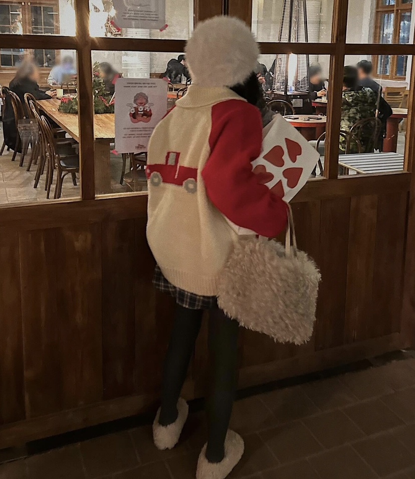 LIKEVAM東大門㊣代購女裝新款25秋冬真品時尚推薦針織衫開衫LIKEVAM針織衫