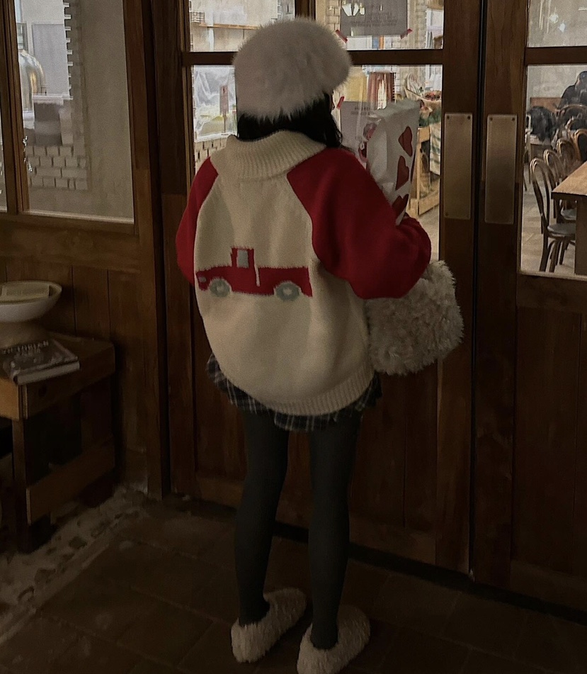 LIKEVAM東大門㊣代購女裝新款25秋冬真品時尚推薦針織衫開衫LIKEVAM針織衫