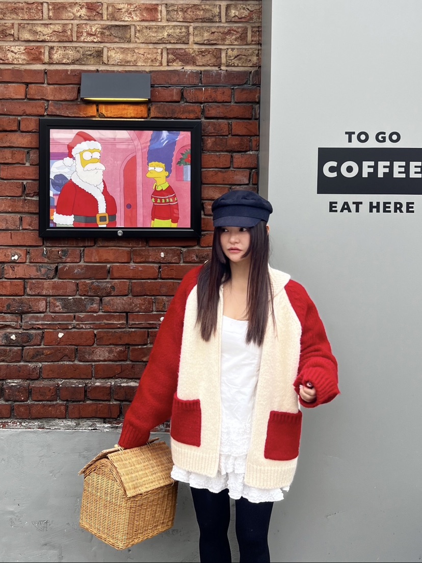 LIKEVAM東大門㊣代購女裝新款25秋冬真品時尚推薦針織衫開衫LIKEVAM針織衫圖色1