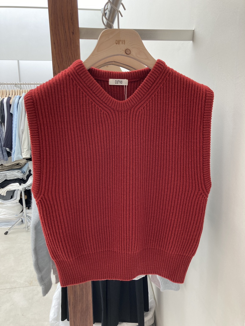 CURVY東大門㊣代購女士新款休閑真品職業25秋冬吊帶背心細羊毛CURVY吊帶/背心