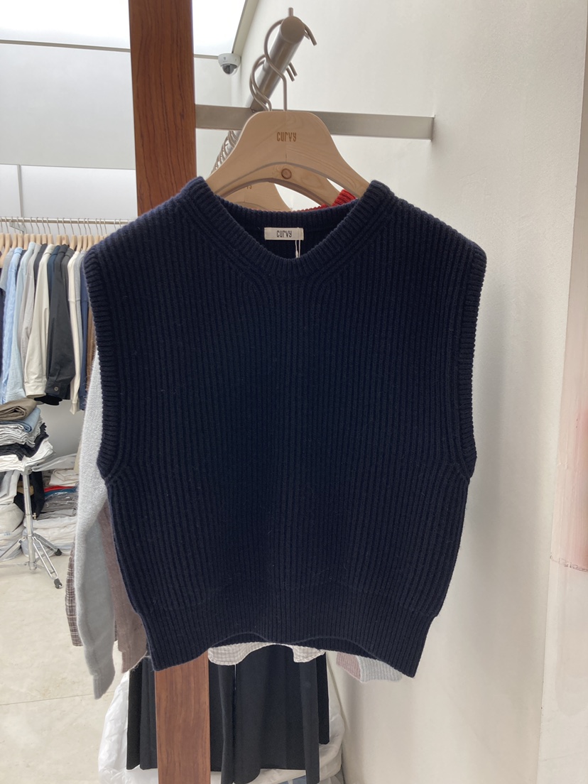 CURVY東大門㊣代購女士新款休閑真品職業25秋冬吊帶背心細羊毛CURVY吊帶/背心圖色3