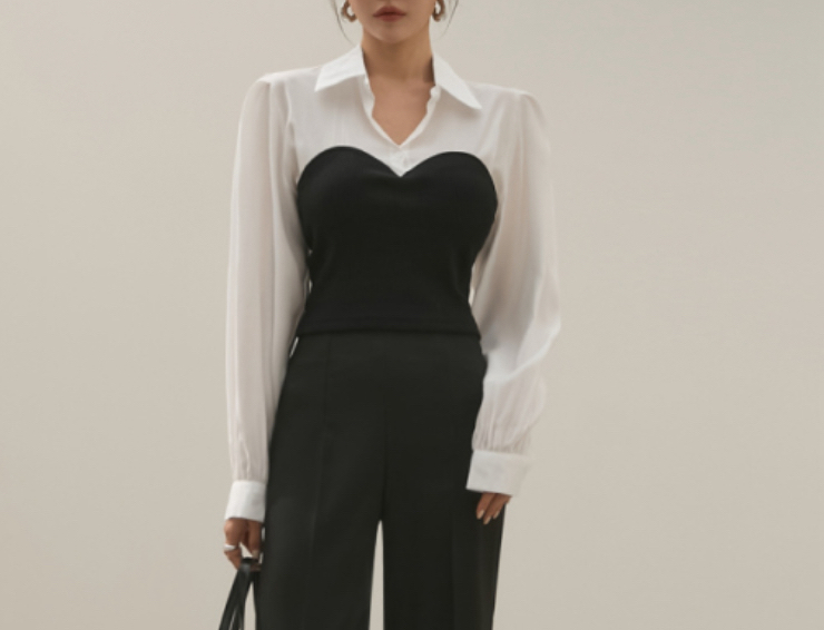 LEA/ASHER-J韓國代購㊣女裝新款25秋冬休閑熱賣襯衫蕾絲衫PitaPat襯衫/蕾絲衫