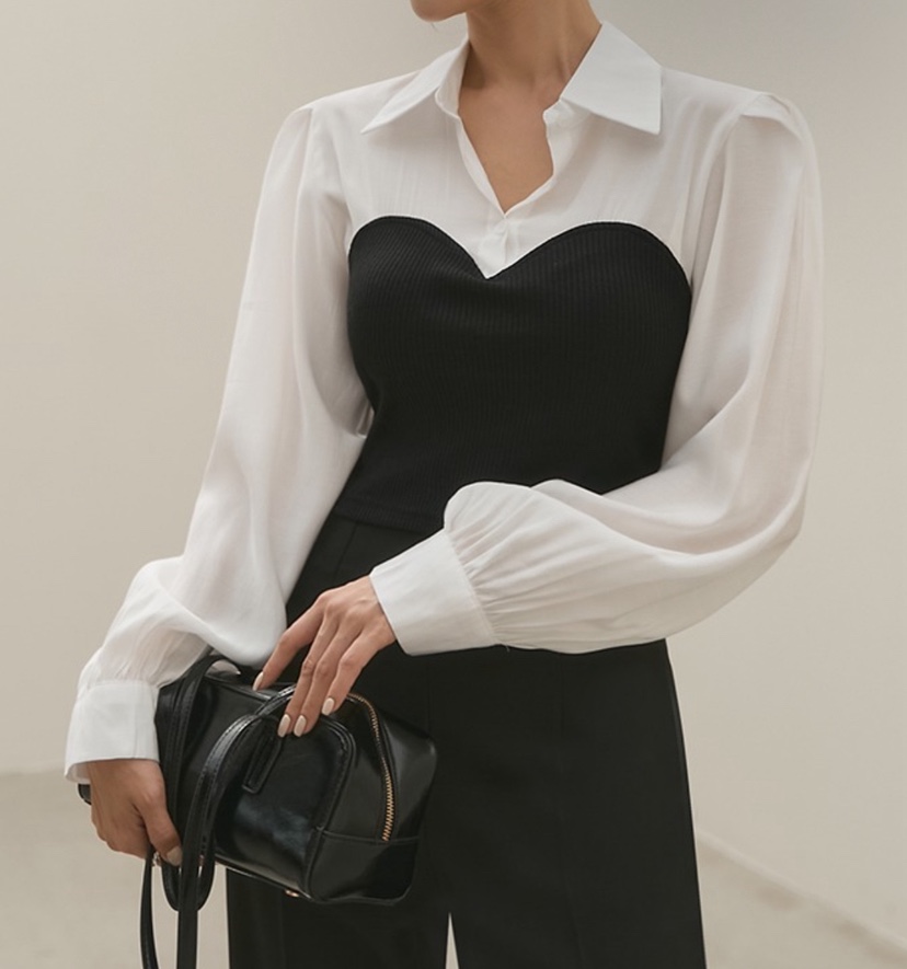 LEA/ASHER-J韓國代購㊣女裝新款25秋冬休閑熱賣襯衫蕾絲衫PitaPat襯衫/蕾絲衫