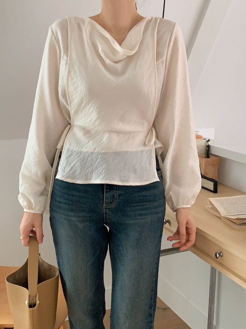 CRONG東大門㊣代購女士新品人氣職業真品推薦襯衫蕾絲衫高領CRONG襯衫/蕾絲衫