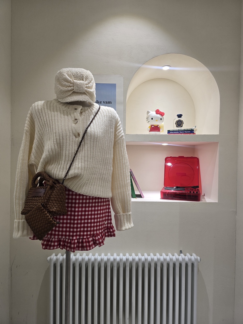 LIKEVAM韓國直郵㊣女裝新品推薦25秋冬職業休閑熱賣針織衫紐扣LIKEVAM針織衫