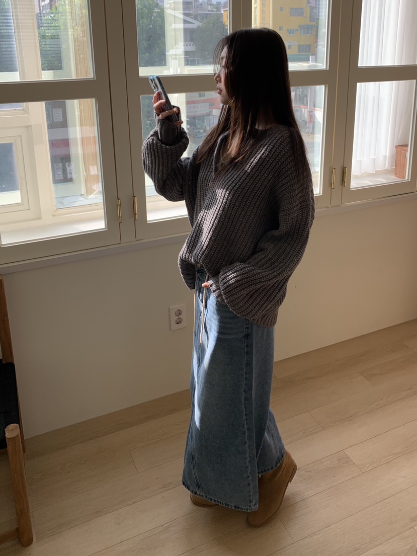 LIKEVAM韓國直郵㊣女裝新品推薦25秋冬職業休閑熱賣針織衫紐扣LIKEVAM針織衫